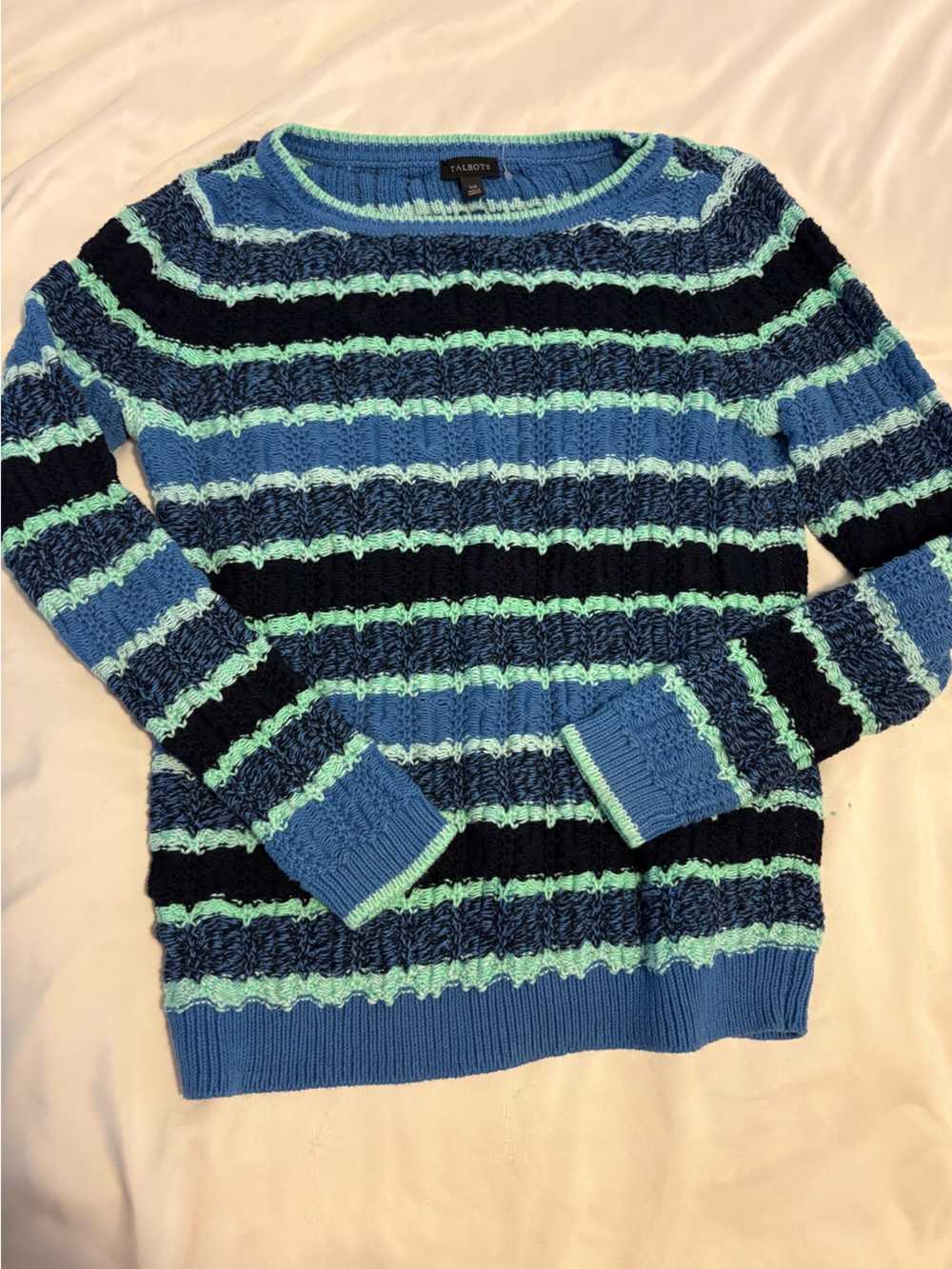 Talbots Women’s Striped Knit Sweater - Classic Casual
